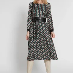 Ana Alcazar Midi Jurk Hiosa