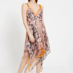 Ana Alcazar Zijden Jurk Zeza Zwart