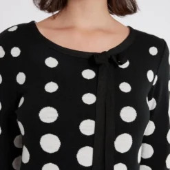 Ana Alcazar Loop Jurk Peika Zwart-Wit -Goedkope Mooie Kled Winkel h18 ana alcazar 046699 2628 100 5